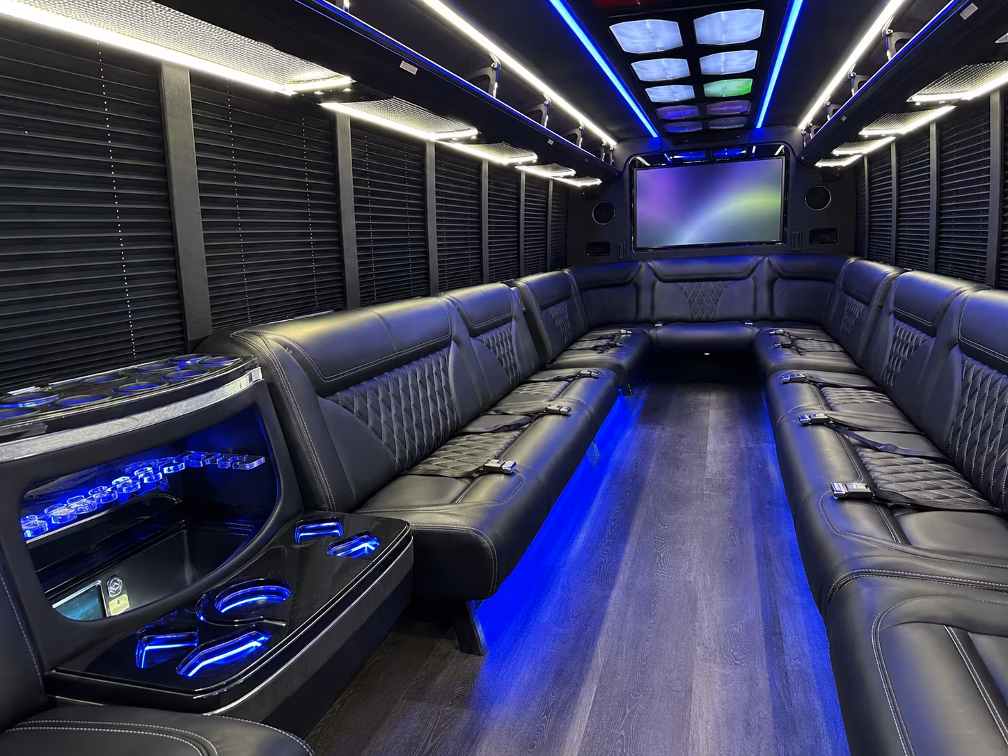 new york 20 passenger party bus inside