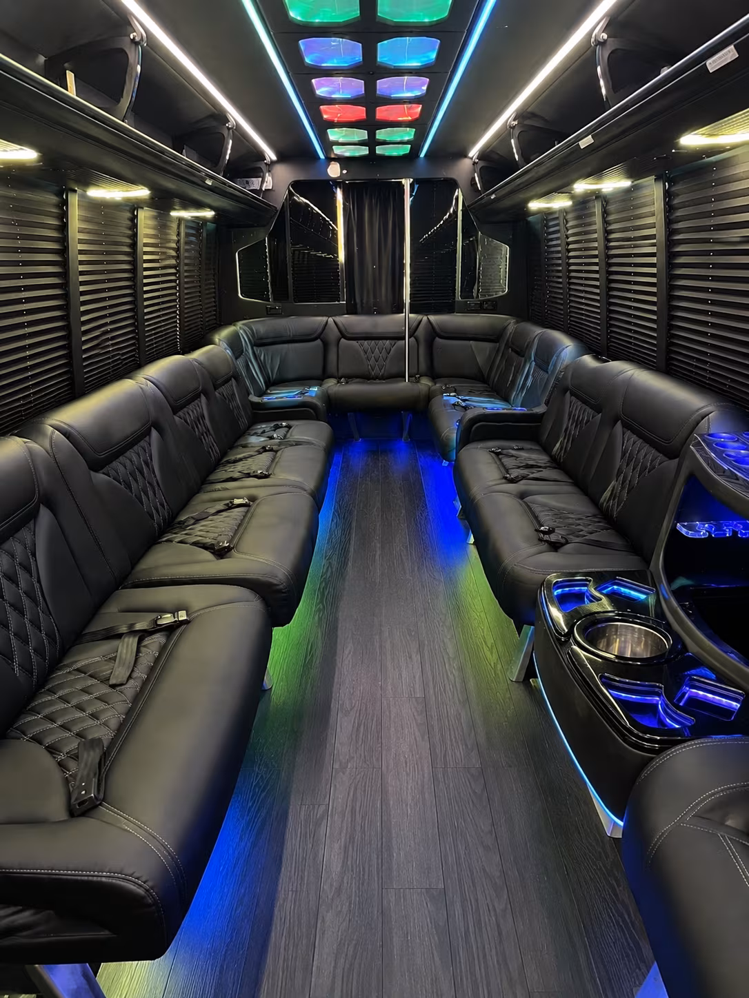 new york 20 passenger party bus interior