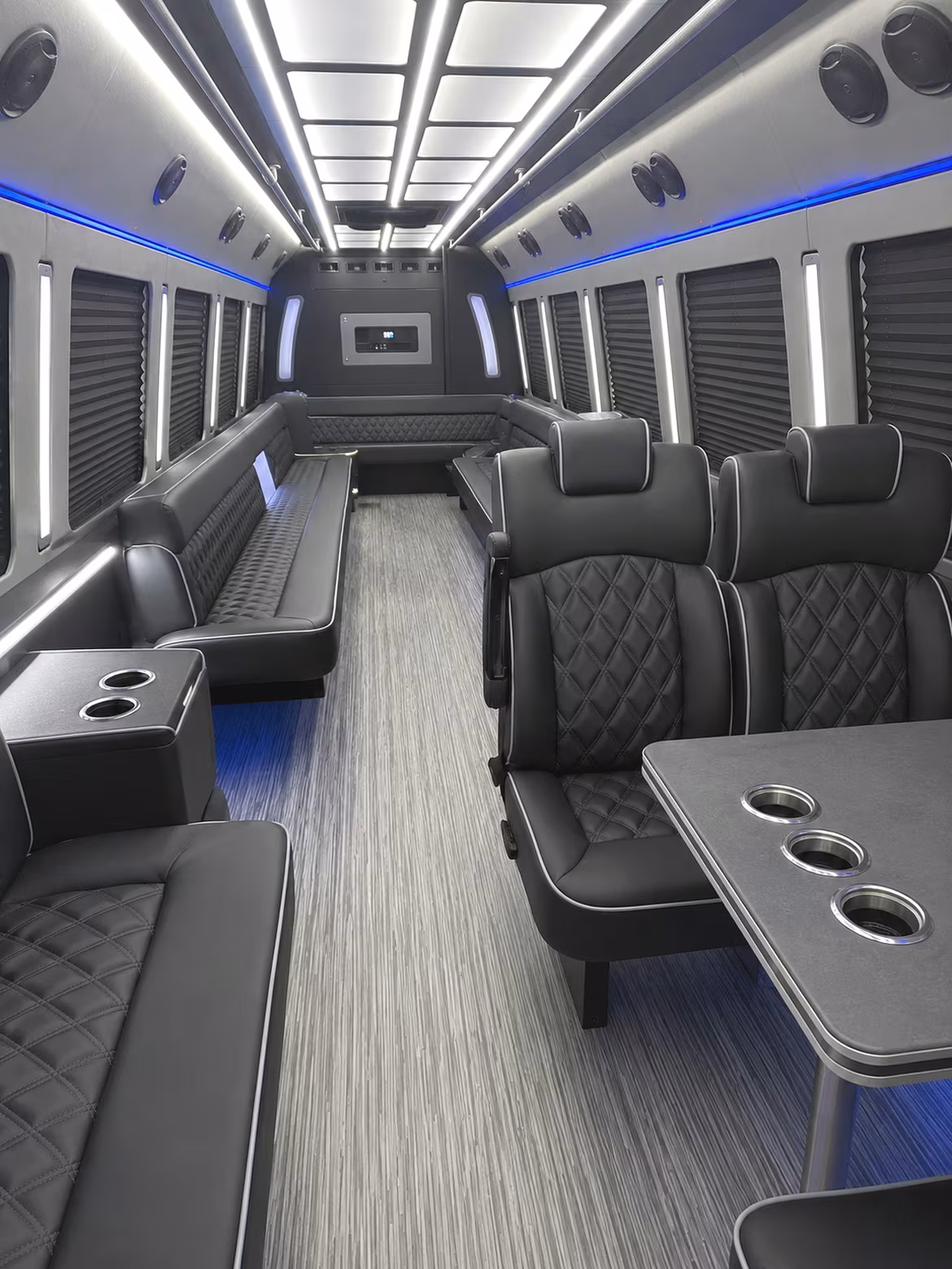 new york 25 passenger party bus inside