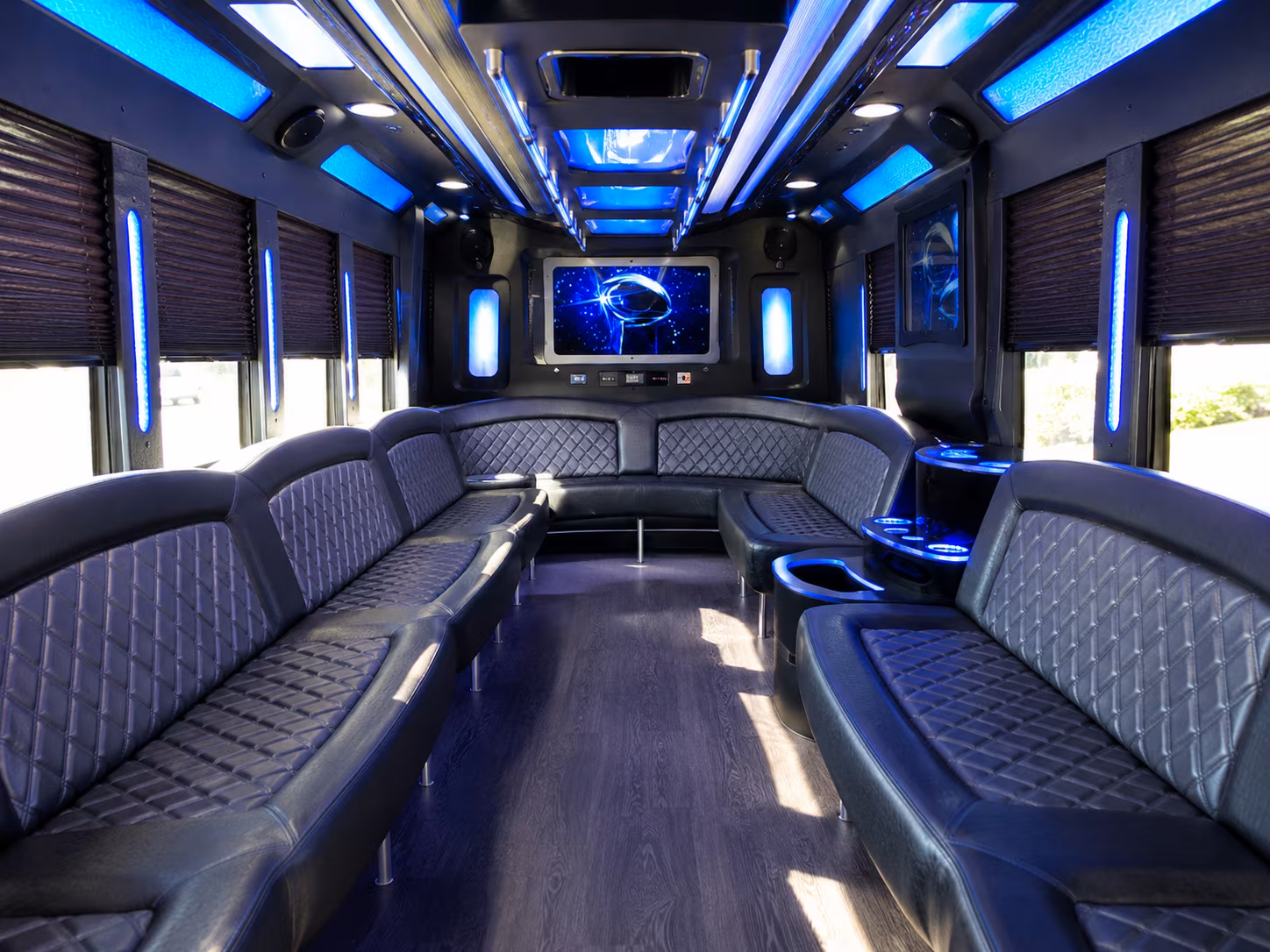 new york 28 passenger party bus inside