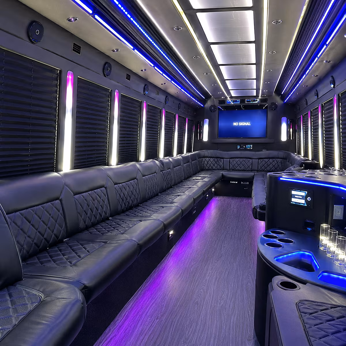 new york 30 passenger party bus inside