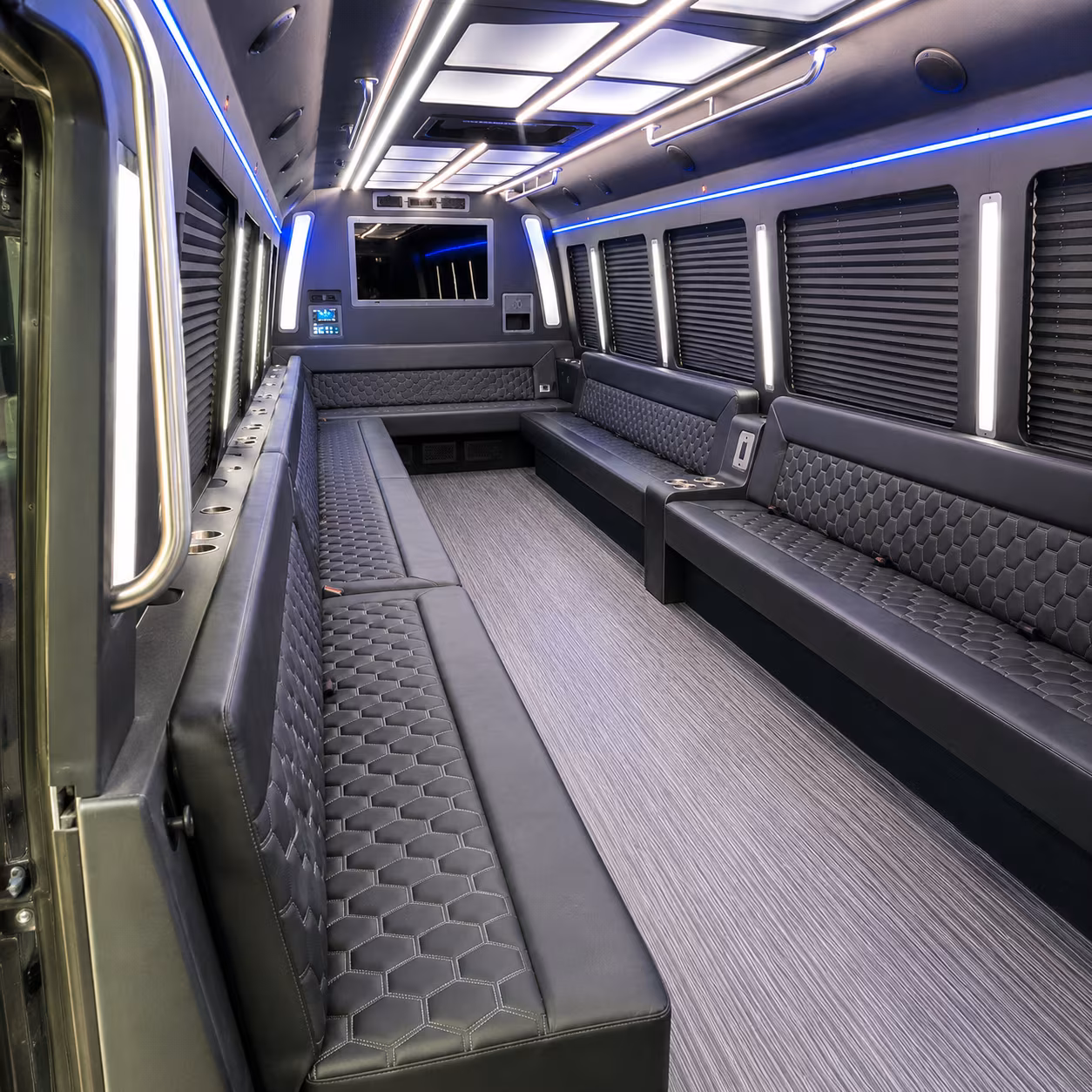 new york 40 passenger party bus interior