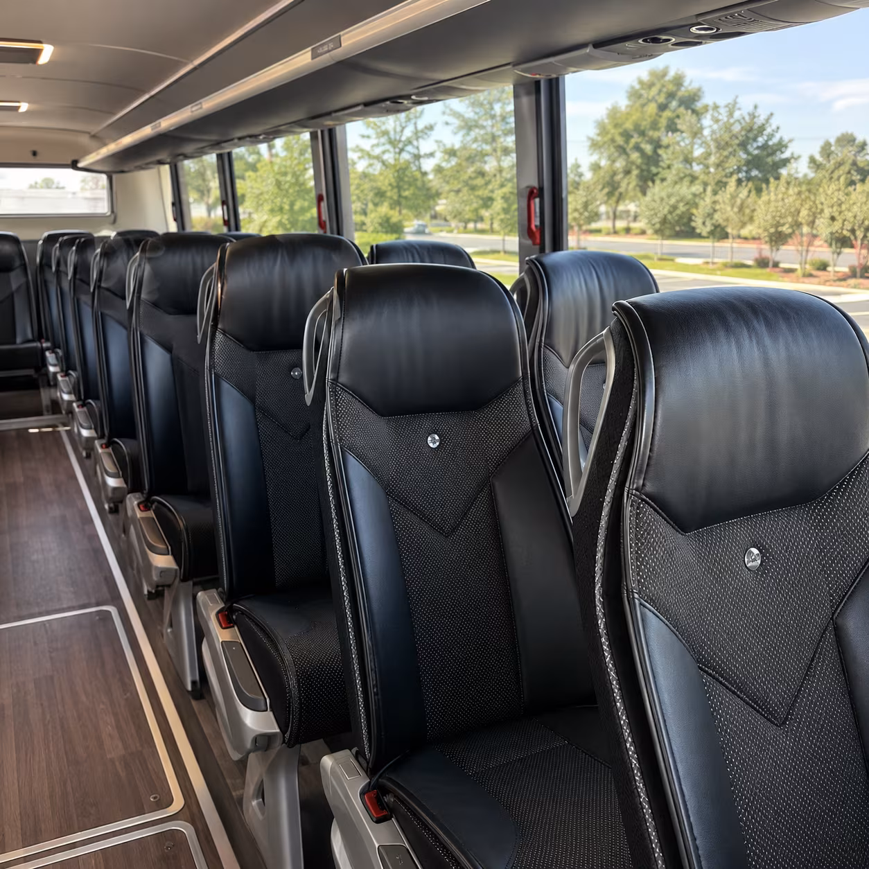 new york 45 passenger charter bus interior