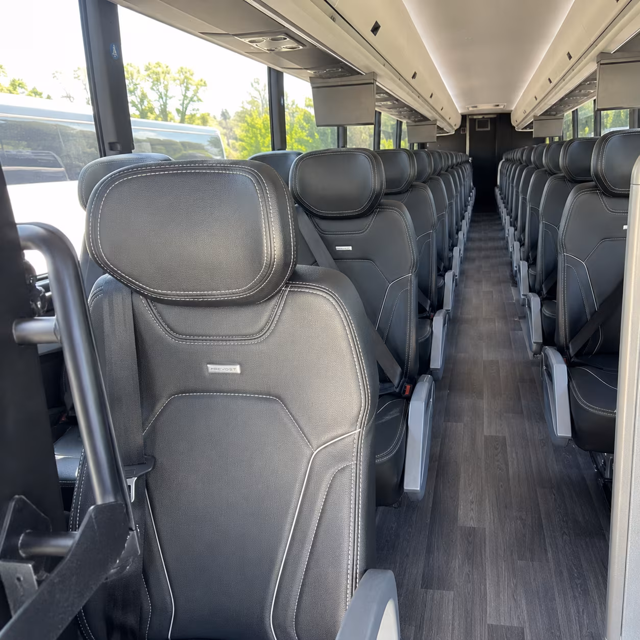 new york 47 passenger charter bus interior