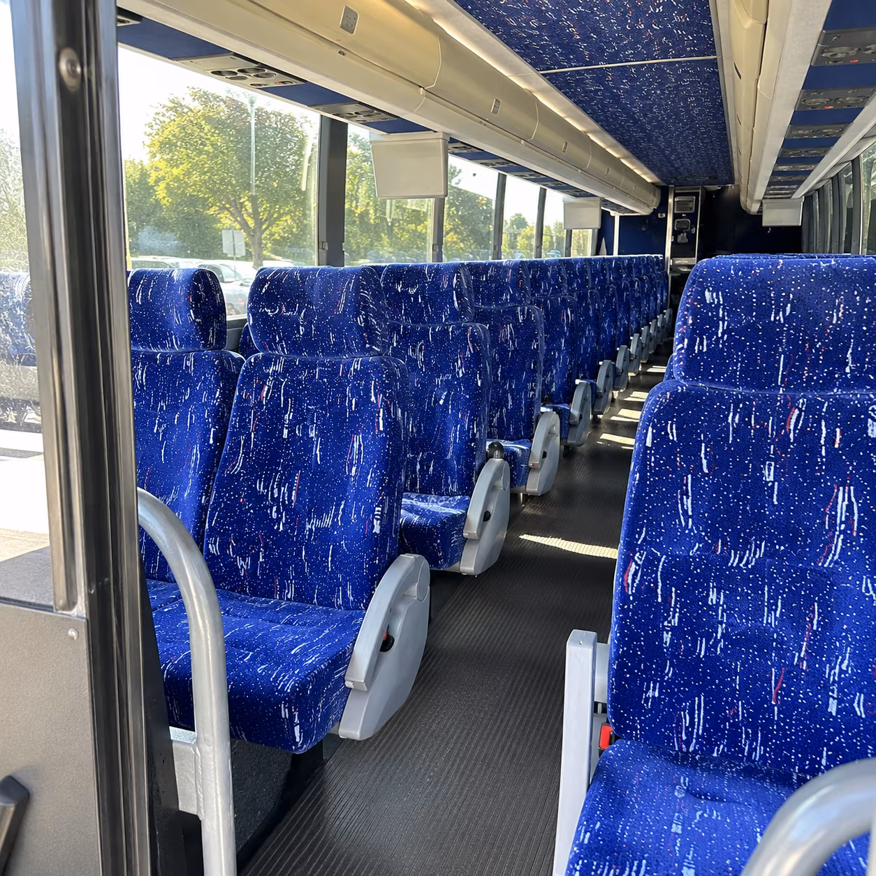 new york 50 passenger charter bus inside