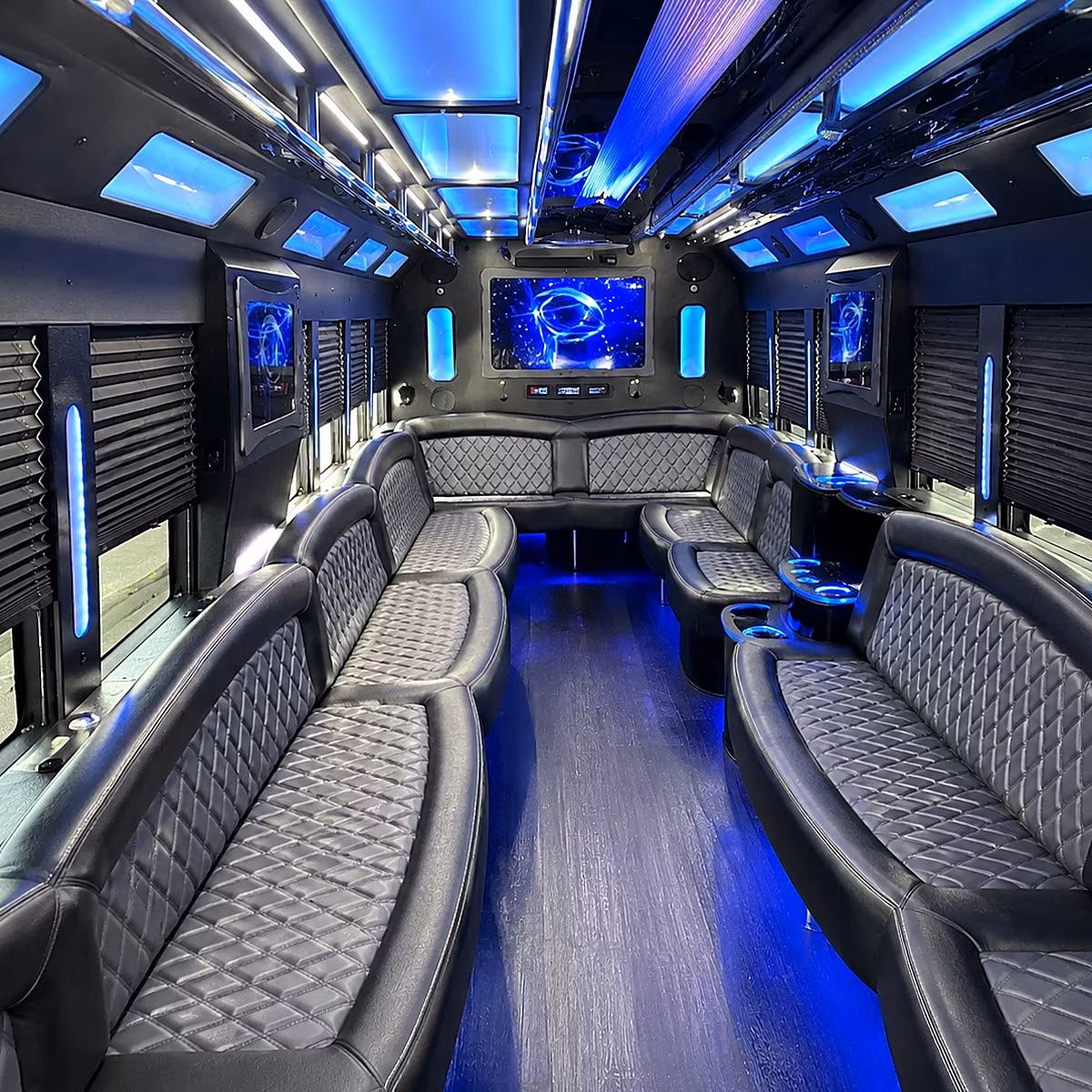 new york 50 passenger party bus interior