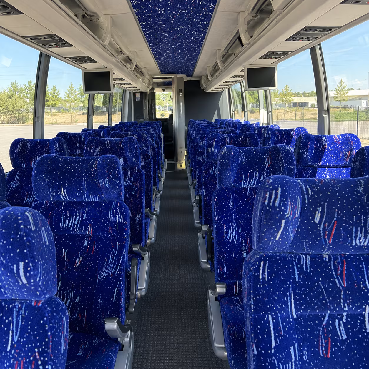 new york 54 passenger charter bus interior