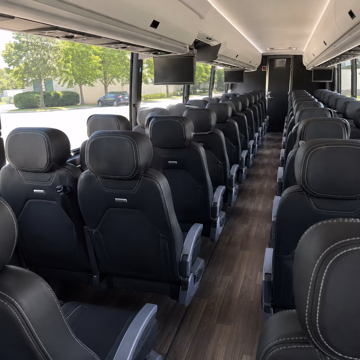 new york 56 passenger charter bus interior