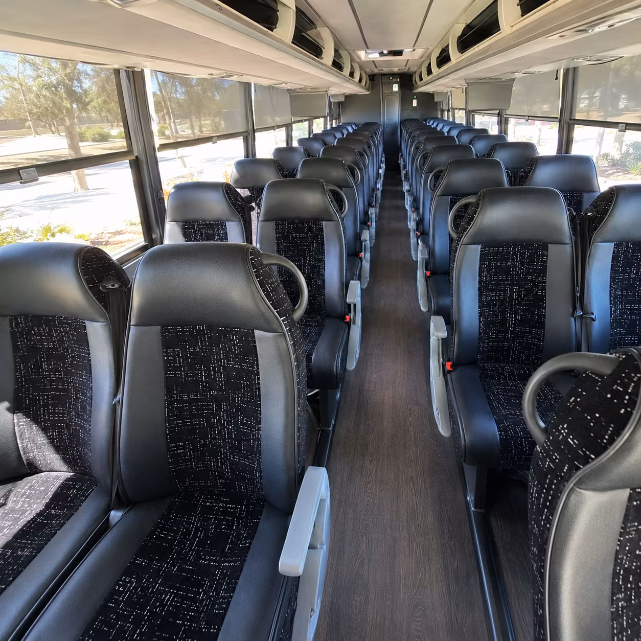 new york charter bus inside